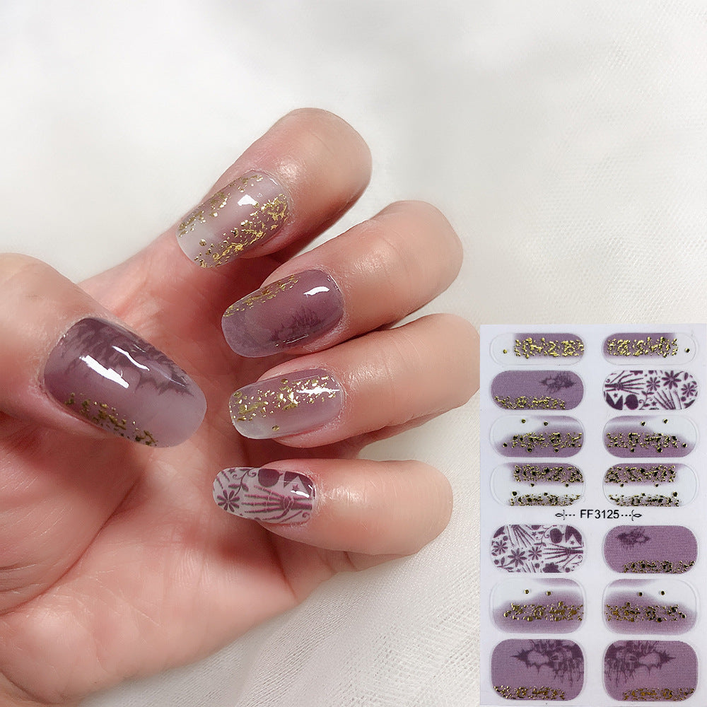 Pegatinas de uñas oscuras de dibujos animados de plástico de Halloween al por mayor